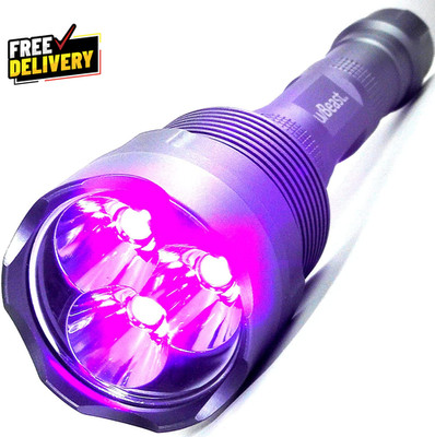 V3 385-395Nm Black Light UV Flashlight High Power Upgraded Triple Broad Band....