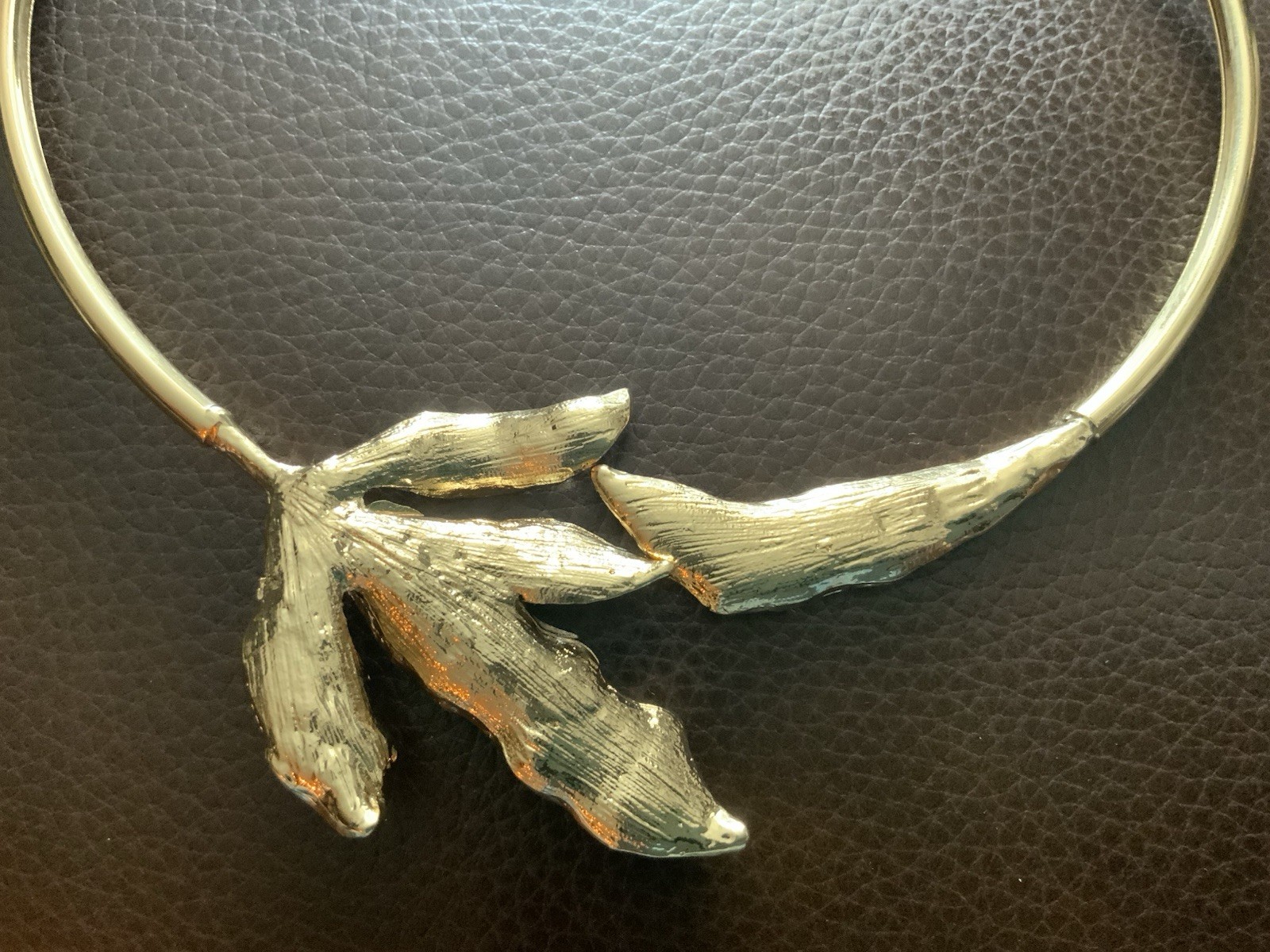 Necklace Flower Zara Choker Statement Gold Open Leaf Petal Collar Boho Maple