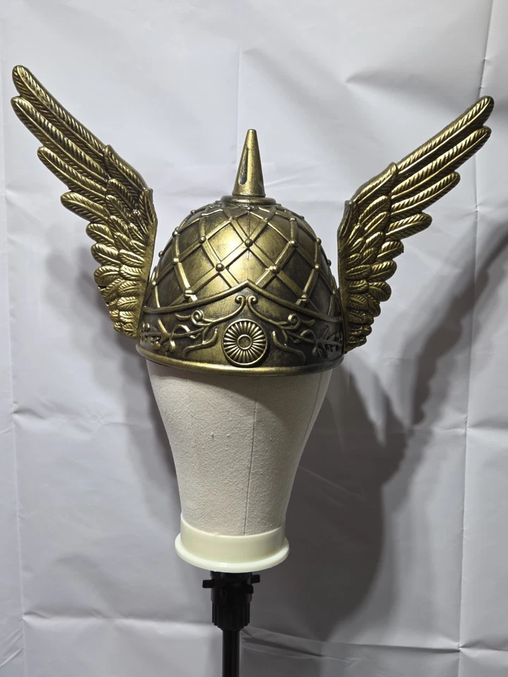 Casco con alas de dios nórdico, plástico, disfraces de Halloween alas extraíbles OSFM adultos Foto 2 de 2