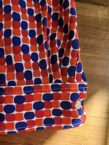 Talbots Blouse Top NEW Popover Tunic Women’s Petite Small Print Red Blue Orange - Picture 6 of 9
