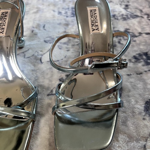 Badgley Mischka Callie Beaded Heel Sandal Sz 7 - Picture 7 of 12