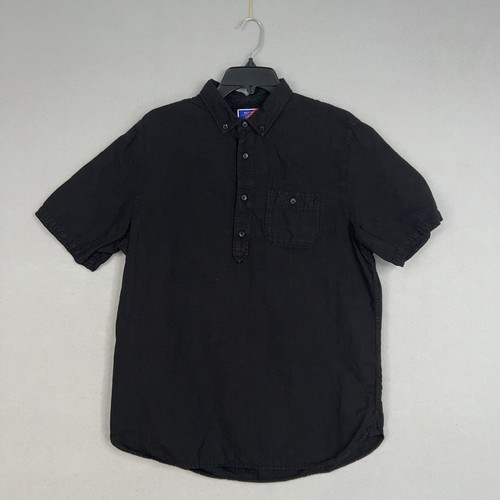 Best Made Co Hemd Herren Large Schwarz Leinen Minimal Coastal Resort Urlaub Basic