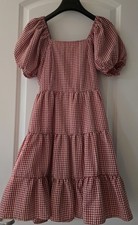 Chelsea And Violet Red Gingham Dress Red White Women's Size Small