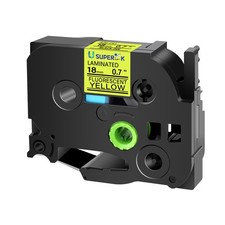 1PK Compatible with Brother TZ TZe-C41 Black on Fluorescent Yellow Tape 18mm