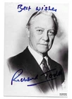 Richard Todd. Actor. the Dam Busters. Signed Photo Card