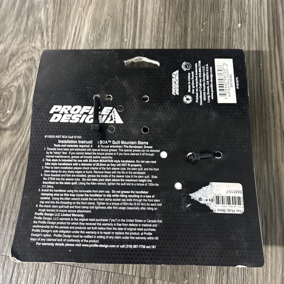 Profile Design Boa Quill Stem, 25.4 mm X 90 mm X 20 degrees 1-1/8" #p4 - Image 2 of 3