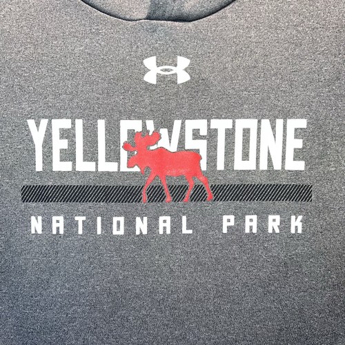 Under Armour Youth Large Loose fit Hoodie w/ Kangaroo Pocket Yellowstone Park - Picture 2 of 7