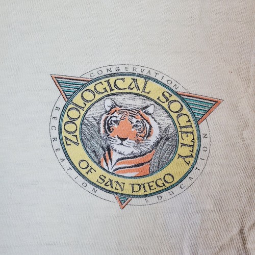 Vintage Zoological Society Of San Diego T-Shirt Mens L -FITS MEDIUM - Picture 4 of 10