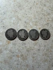 Lot Of 4 Barber Dimes 90% Silver