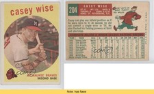 1959 Topps Casey Wise (White Back) #204