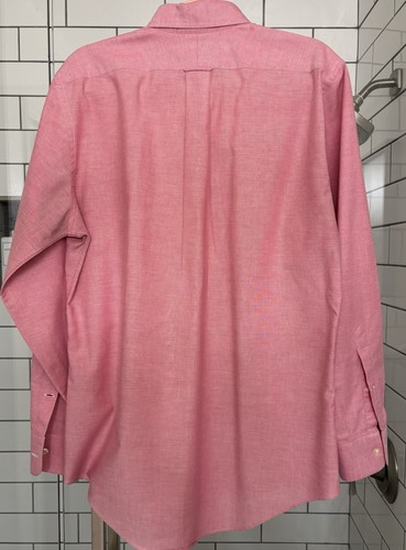 Lands End Original Oxford Herren rosa Anzughemd Langarm 15 1/2, 34, Borte Fuß - Bild 2 von 5