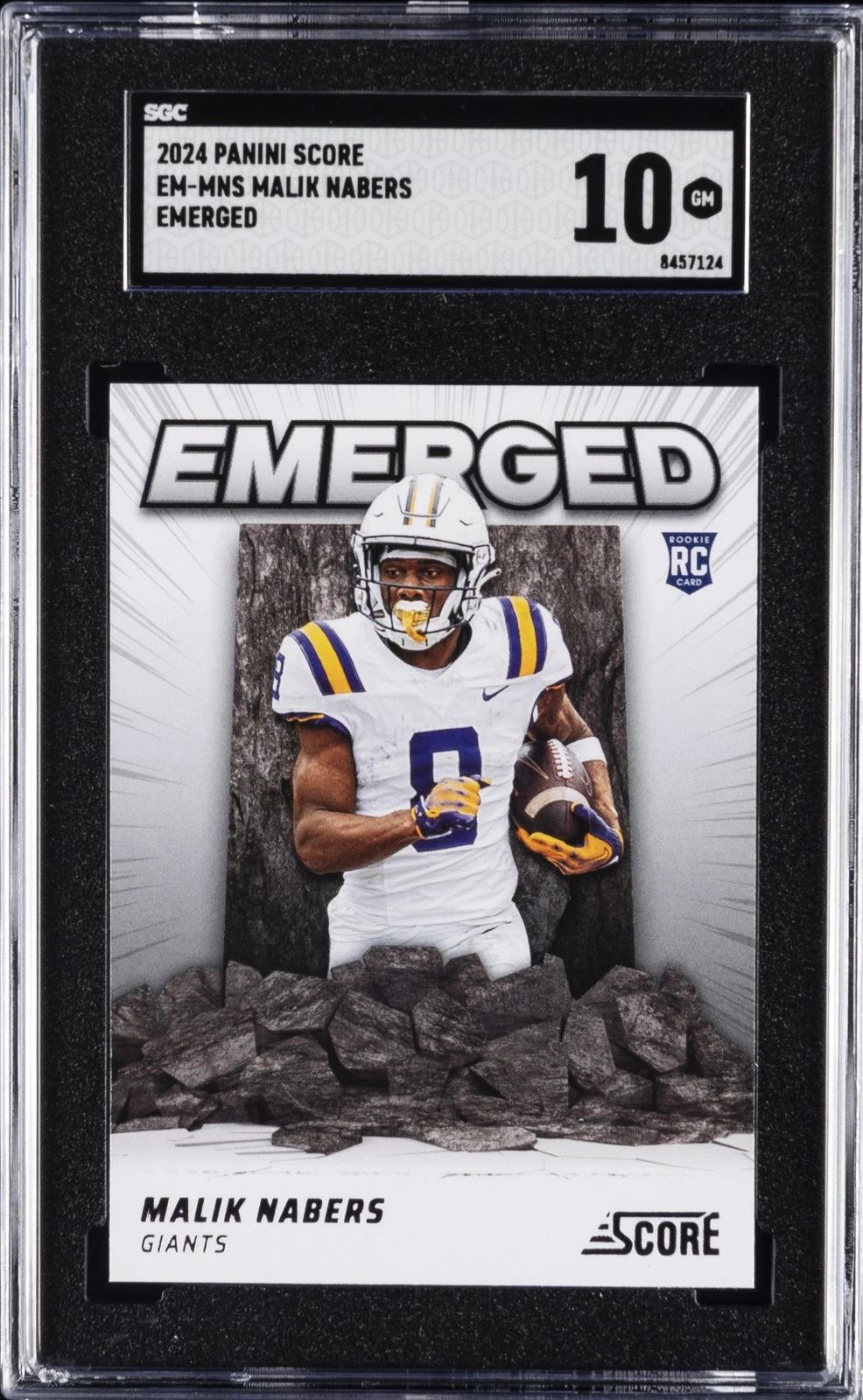 Malik Nabers Panini Score Emerged #EMMNS Base