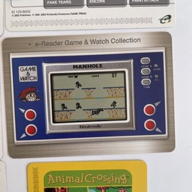 Nintendo e-Reader - Game and Watch Card Donkey Kong Jr Pokemon Manhole 2002 Lot