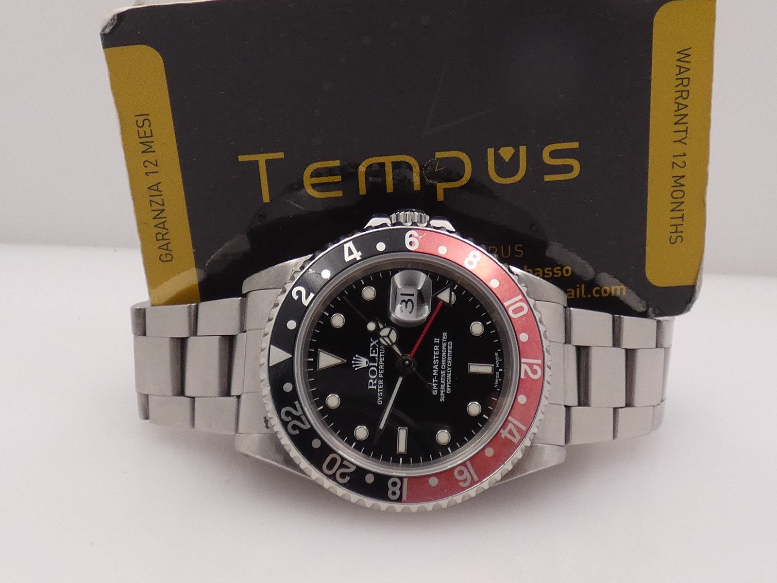 ROLEX GMT-MASTER II 16710 COKE FADED BEZEL SWISS MADE DIAL '99 SERVICED WATCH
