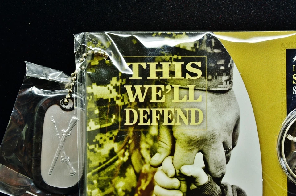 2012-W Defenders of Freedom Set Infantry Soldier Silver Dollar & Dog Tag -OGP - Image 4 of 4