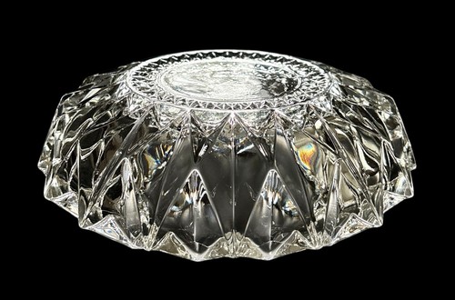 Vintage KIG Indonesia Prism Crystal Ashtray/Candy Dish Decorative Bowl 8" EUC - Picture 7 of 7