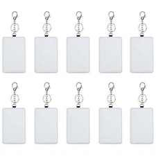 10Pcs Dye Sublimation Rectangle Portable Transportation Card Holder Work3456