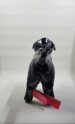 Victoria's Secret PINK Black Stuffed Vinyl Dog Toy Plush Decor NWOT - Picture 4 of 4