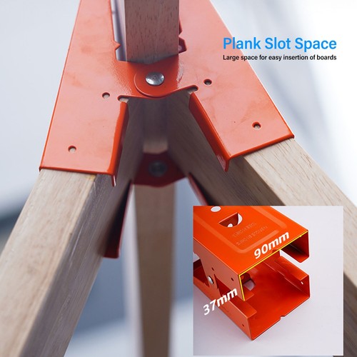 Woodworking Saw Horse Bracket Sawhorse Brackets Display Stand Multifunctional - Picture 12 of 12