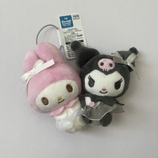 Sanrio My Melody Kuromi Wedding Double Mascot Plush Keychain FuRyu Arcade Prize