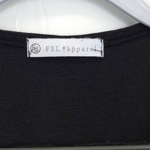 FSL Apparel Bodysuit Women S Black Long Sleeve V Neck Stretch Snap Closure - Picture 8 of 11