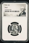 #0017   1963   WASHINGTON QUARTER   NGC   PR 67