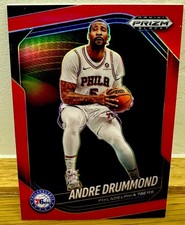 Andre Drummond 2024-25 Panini Prizm Black Red Prizm /299 Philadelphia 76ers #114