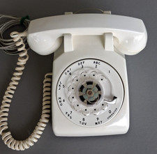 Stromberg Carlson White 500D Rotary Dial Desk Telephone tested,works