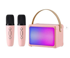 Ozuaz Karaoke Machine, Portable Bluetooth Speaker for Kids and Adult with LED Li