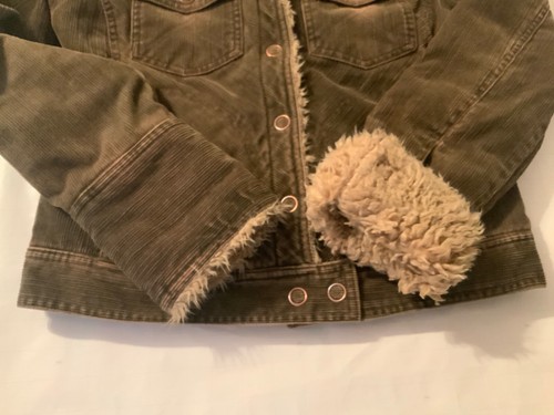 Vintage American Eagle Outfitters Corduroy Sherpa Brown jacket Sz Medium - Picture 3 of 20