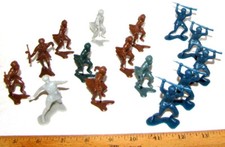 Marx WWII Playset 54mm reissue Russian plastic toy soldiers x 15