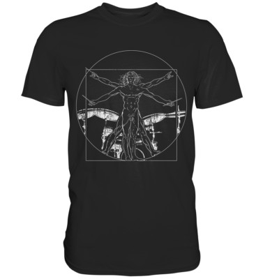 Vitruvian Drummer T-Shirt | Da Vinci Schlagzeug Musiker Geschenk
