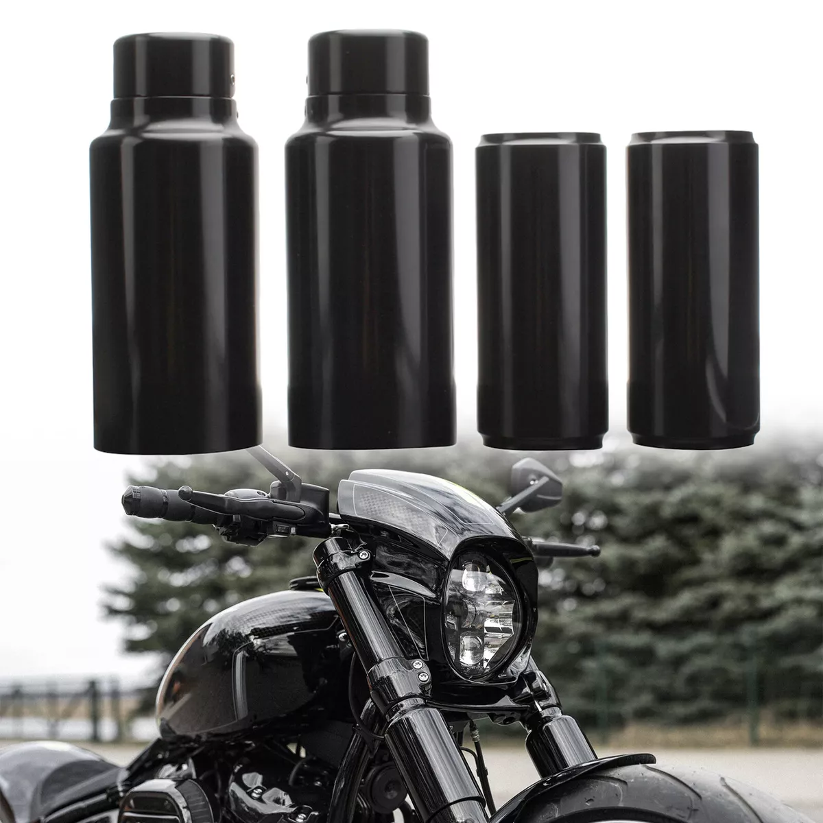 Black Fork Covers Set For Harley Davidson Softail Breakout FXBR FXBRS 2018 2021