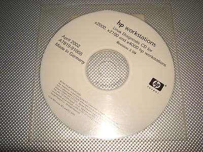 Linux Diagnostic CD x2000 2100 4000 hp workstations · Rev 3.99 · Vintage/Experts