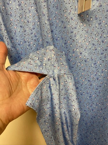 New Peter Millar Summer Comfort Large Golf Performance Blue Polo Shirt L Drinks - Picture 7 of 16