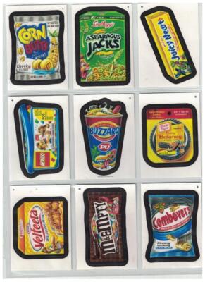 2012 WACKY PACKAGES ALL NEW SERIES 9 COMPLETE SET OF 55 BLACK BORDER CARDS ANS 9