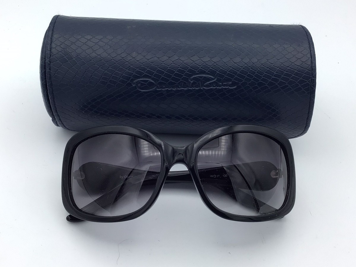 OSCAR DE LA RENTA BLACK OVERSIZE SUNGLASSES 59 17 130  display picture 3