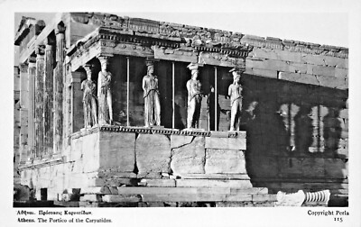 Athen Griechenland ~ Menge 2 Foto Postkarten ~ Caryatides-Temple D' Eole