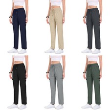 Women Outdoor Active Cargo Pant Zip Pocket Lightweight Jogging Track Sweatpant