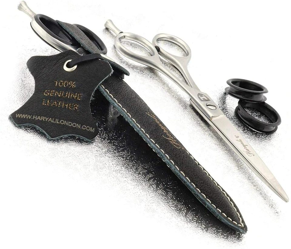 Professional Hairdressing Scissor Hair Cutting Shears with Classic Leather Pouch - Image 4 of 4