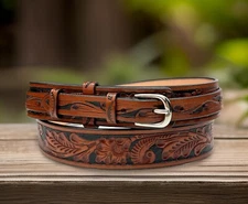 Ranger Western Leather Belt Genuine Leather Texas Belt Cowboy Cowgirl Jeans Belt