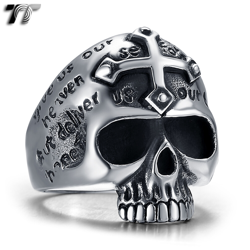 Anello Uomo In Acciaio 316L Pattern TT – Collezione RZ124 – Taglie 7-11 – Nuovo Con Scatola