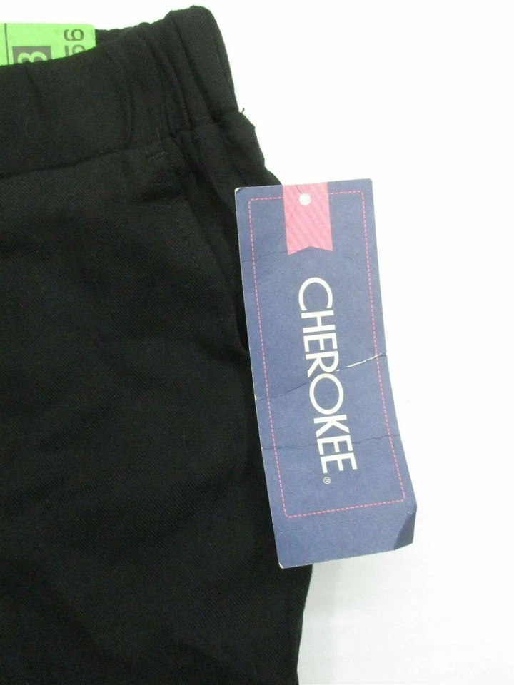 Nuevo Pantalón CHEROKEE Juvenil Niña Talla L Pull On Negro Suave Puño Ajustado W8756 Foto 3 de 4