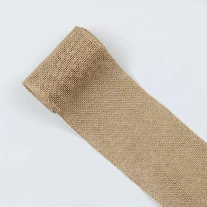 10M Roll Fabric Hessian Table Runner Sash Chair Burlap Jute Wedding Party Decor - Image 3 of 4
