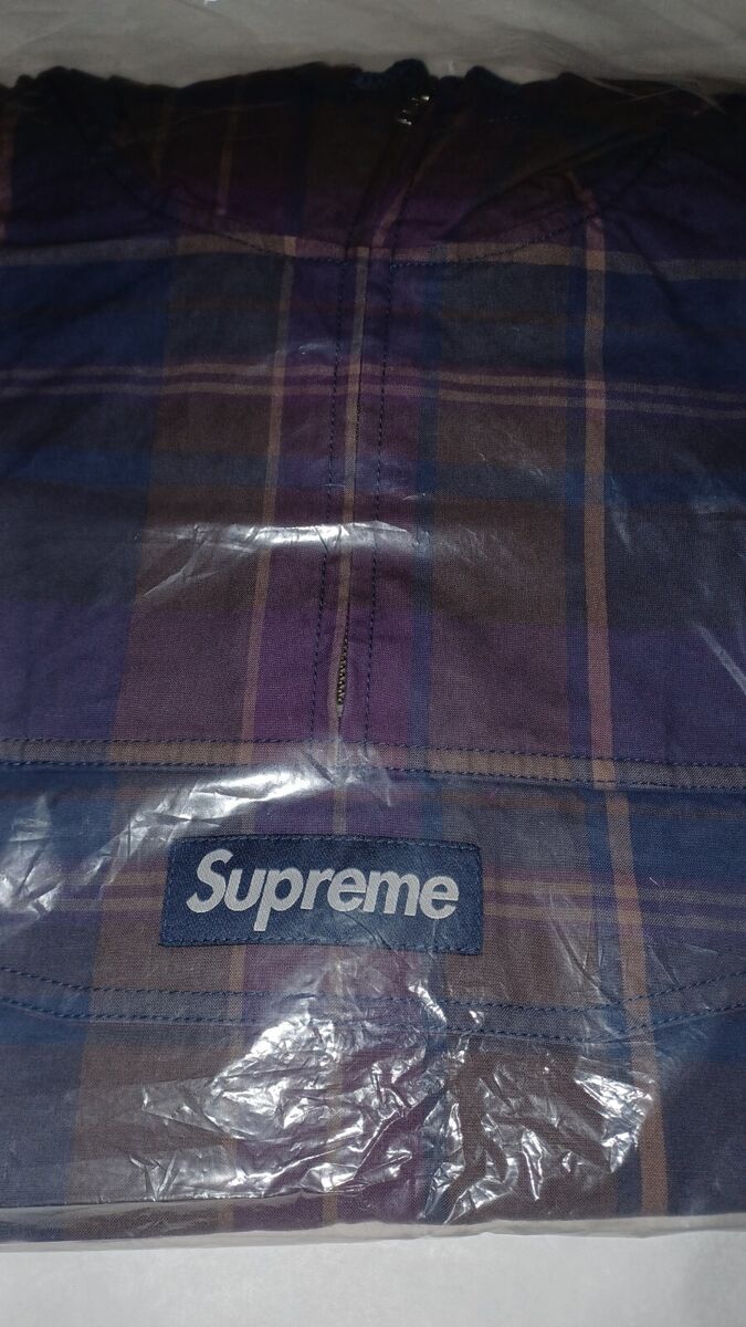 Size L - Supreme Cotton Utility Anorak (Purple Plaid)(SS24 Size L - Supreme Cotton Utility Anorak (Purple Plaid)(SS24