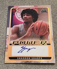 SHAEDON SHARPE 2021-22 Leaf PRO SET POWER AUTOGRAPH WILDCATS, TRAIL BLAZERS