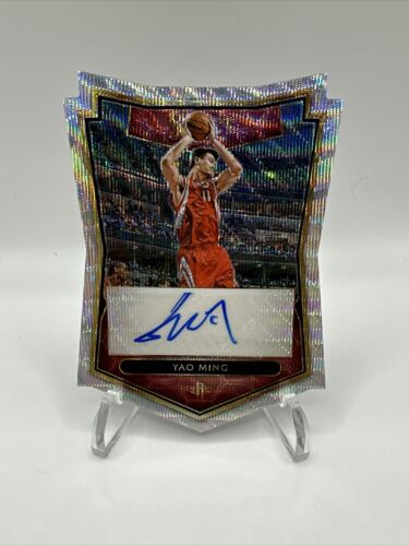 2015-16 Panini Select Yao Ming Die Cut Wave Prizm Auto SSP Serial # /10 Rockets - Photo 1/3