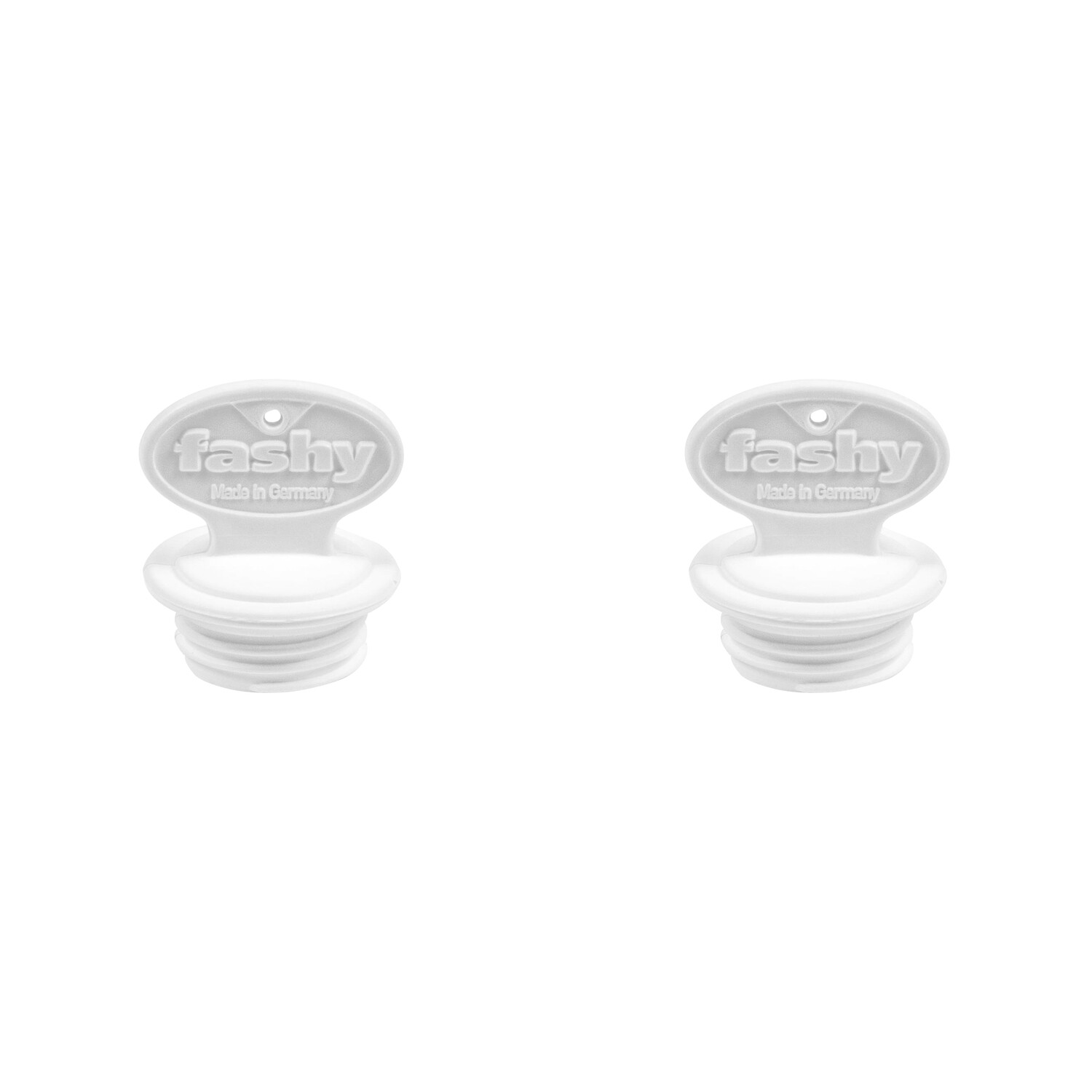fashy 6014 Wärmflaschen Ersatz-Verschluss, groß, Gewinde Ø 29mm, weiß (2er Pack)