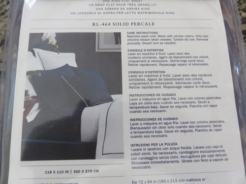 Sábana plana para el hogar Ralph Lauren doble carbón moderno - Imagen 5 de 8