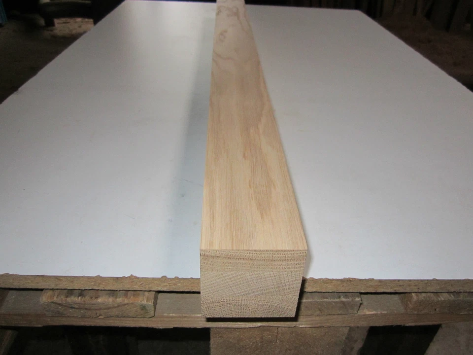 1 Eiche Tischbein (€28,99/m) 50x50x1000mm 4-seitig gehobelt Tisch Kantholz